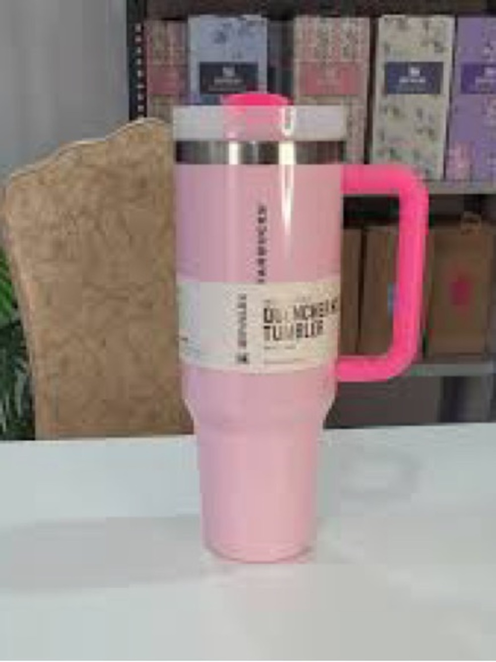Stanley Starbucks flowstate cold 40oz Pink viral Tumbler water bottle cup shiny - Picture 2 of 2